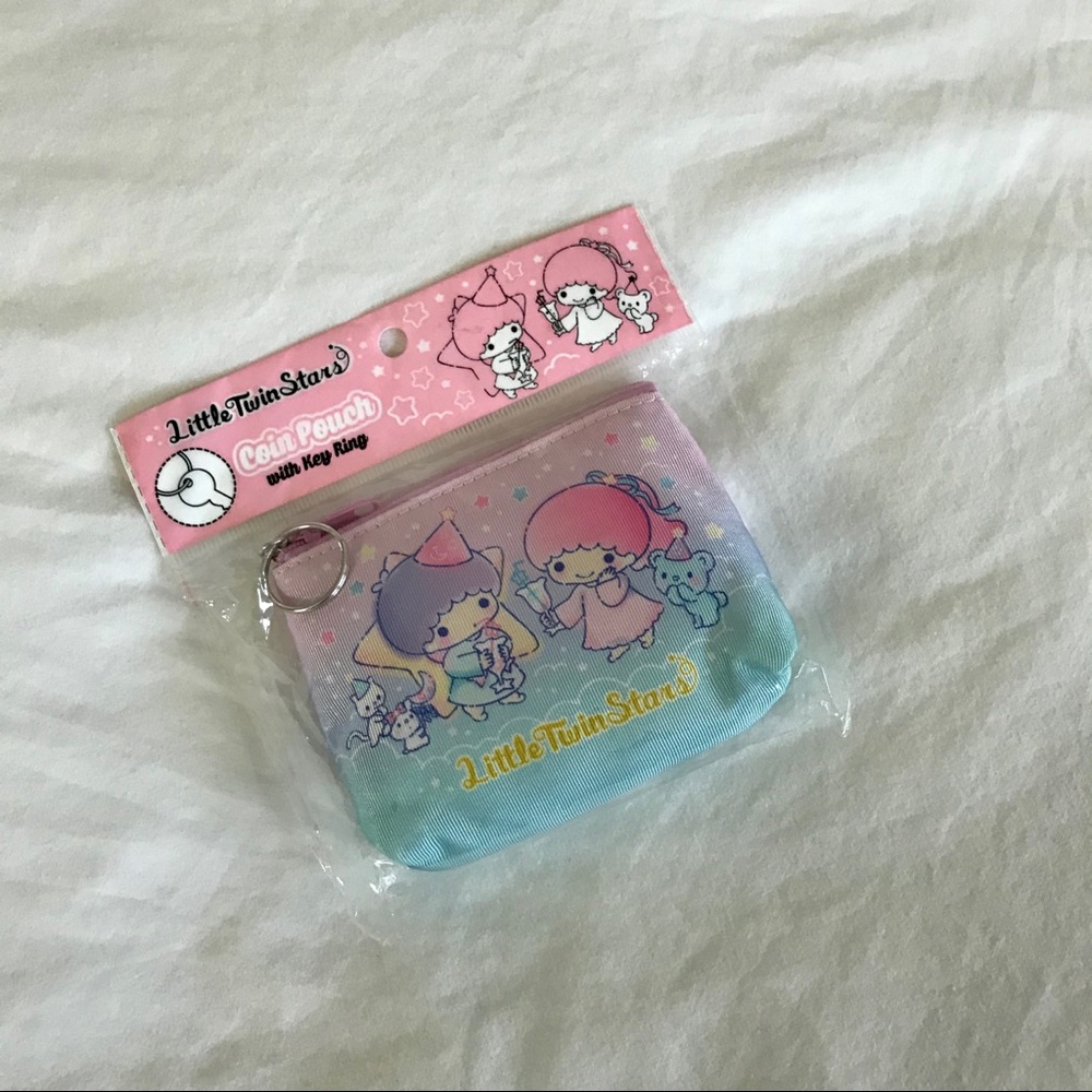 little twin stars ⭐️ sanrio keychain coin purse